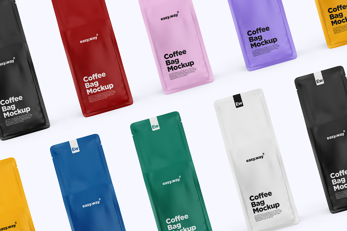 Coffee Bags PSD Mockups, a Packaging Mockup by easy.way (Photo 3 of 7)