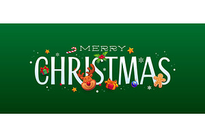 Merry Christmas greeting card