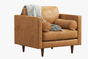 Briar Leather Chair brown and black, a Furniture 3D Model by 3dmitruk (Thumbnail 4 of 24)