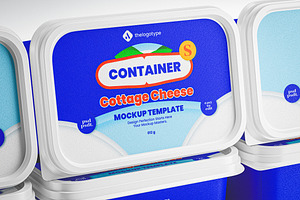 Plastic Container Scene Mockup