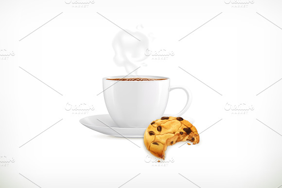 Cup Of Coffee And Cookie