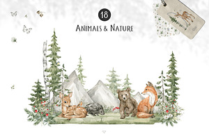 Forest Babies. Wild Animals Clipart