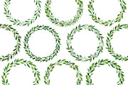 Botanical watercolor wreaths set, an Illustration by Floralis (Thumbnail 2 of 3)
