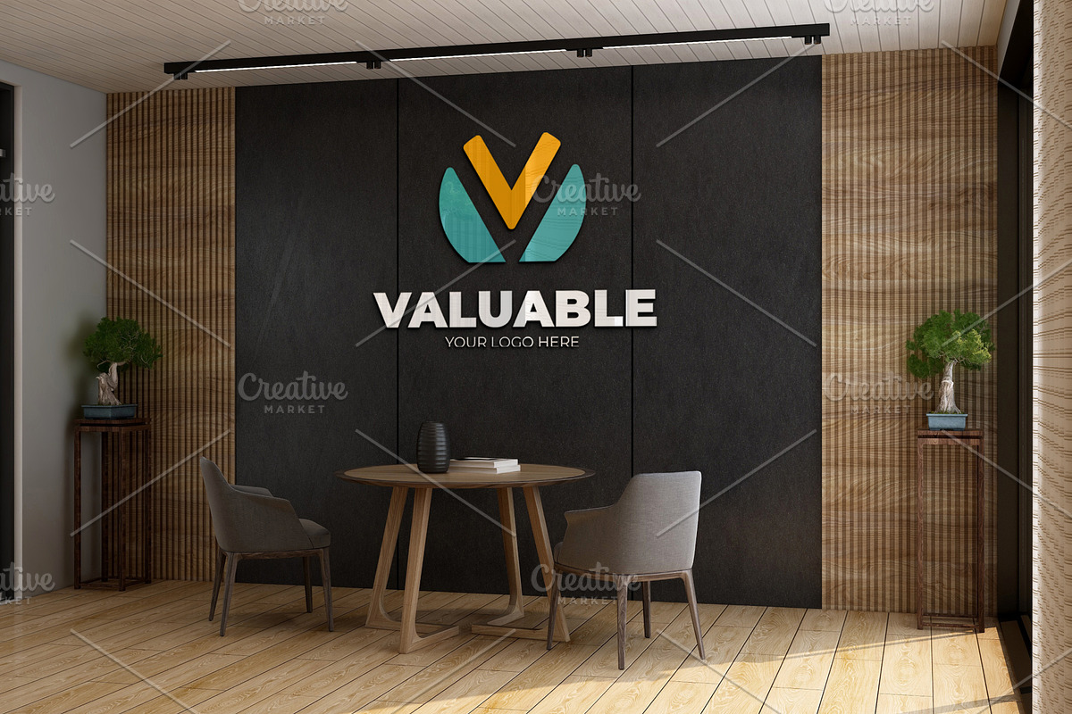PSD Office Meeting Room Wall Mockup, a Product Mockup by Ayy (Photo 7 of 13)