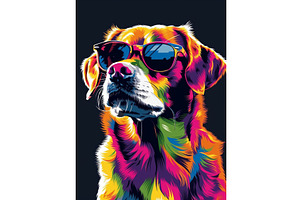 Colorful Vibrant Pop Art Labrador