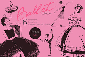 Ballet Hand Drawn Vector Collection.