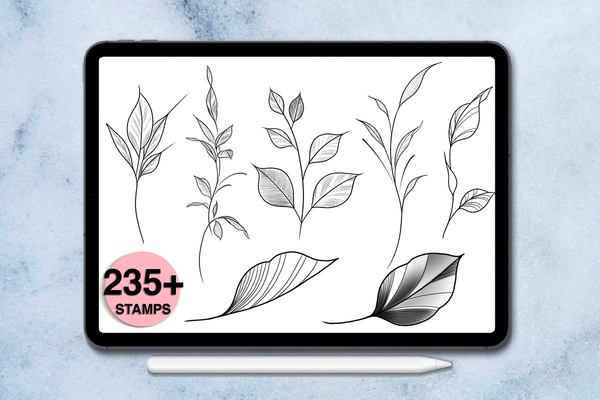 235 leaves procreate stamps, a Brush Add-On by Arts For Peace (Photo 5 of 10)