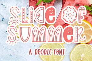 Slice Of Summer, Doodle Font