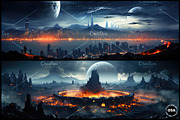 Apocalyptic Metropolis Landscape, a Wallpaper Graphic by Other Side Art (Thumbnail 4 of 5)