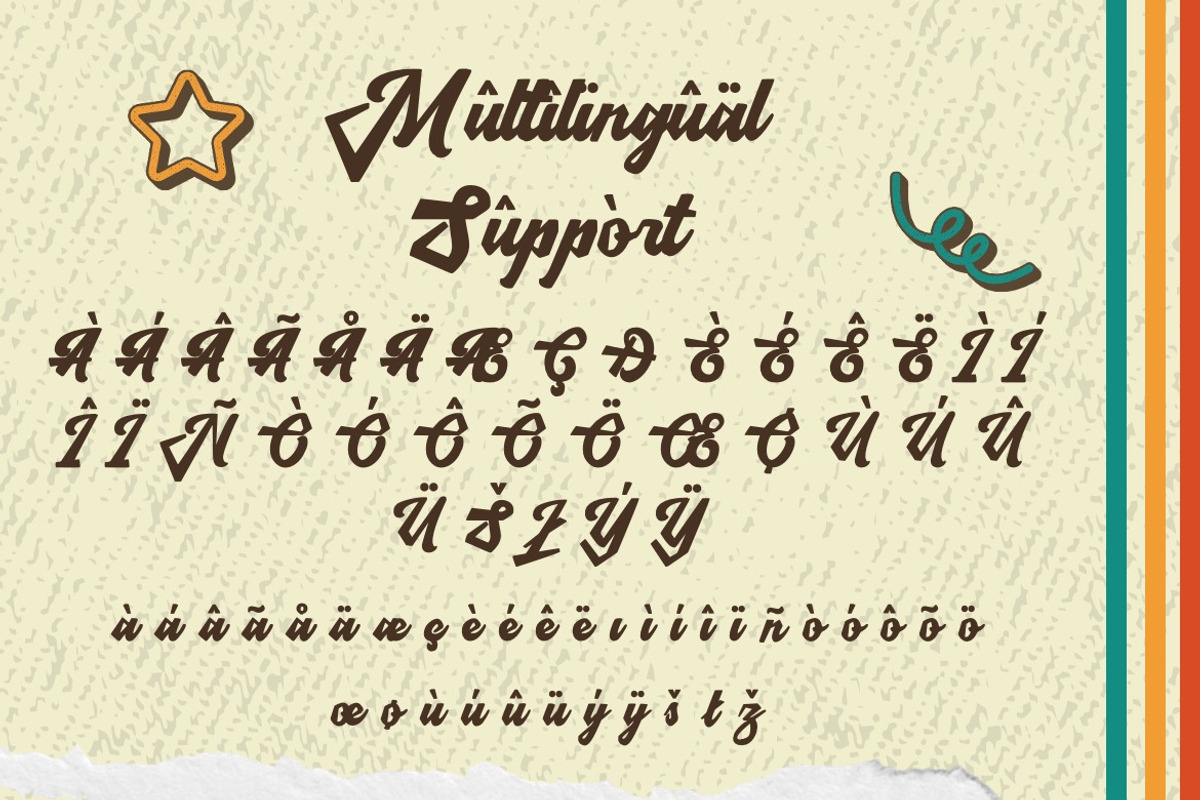 Hamilangton - Retro Display Font, a Script Font by Dhabee (Photo 9 of 17)