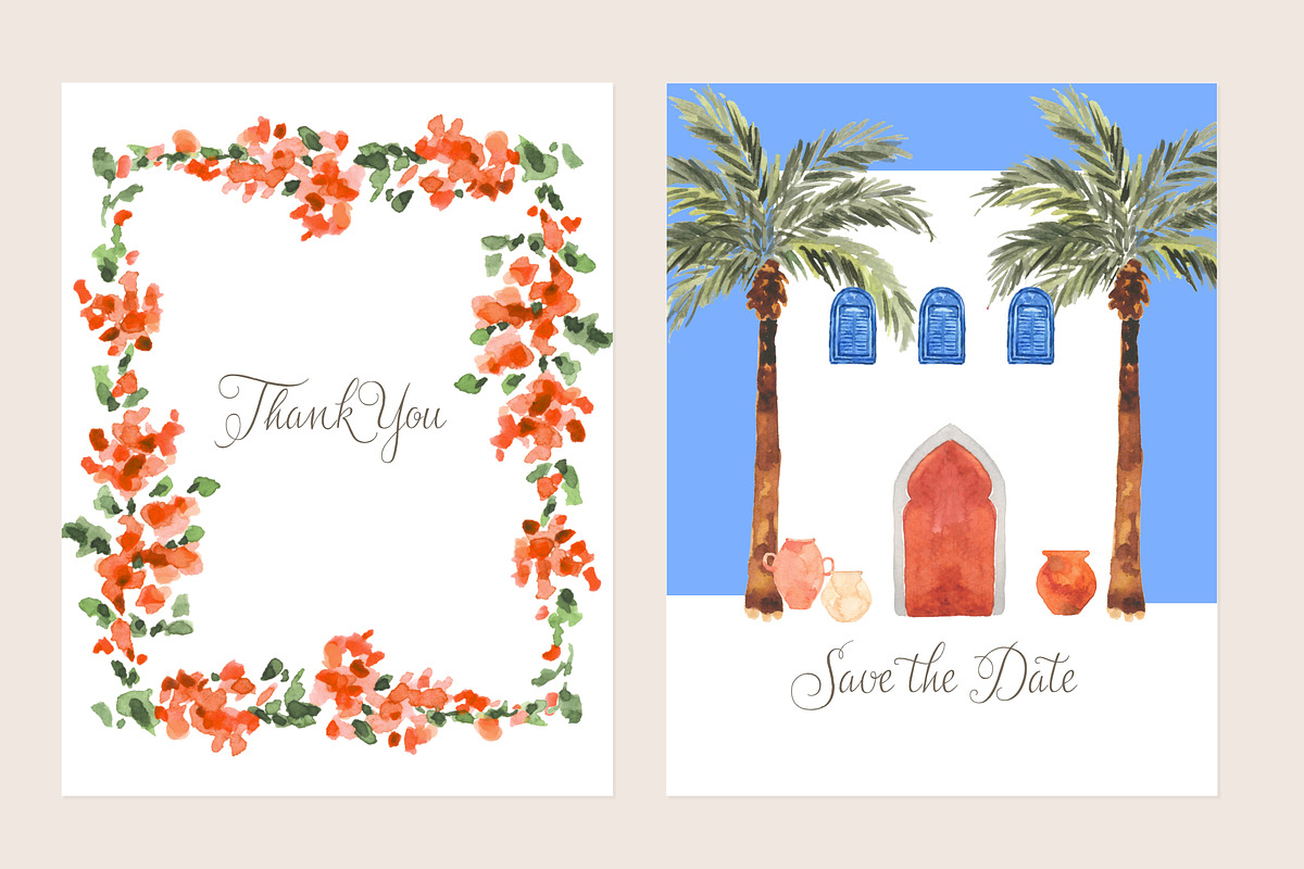 Moroccan Watercolor Clipart Graphics, an Illustration by RhianAwni (Photo 4 of 6)
