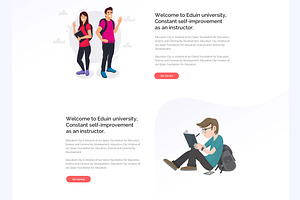 Drop Education Website Template PSD