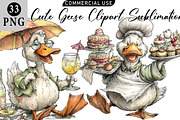 Cute Geese Clipart Sublimation, an Illustration by Daily.Designs (Thumbnail 1 of 5)
