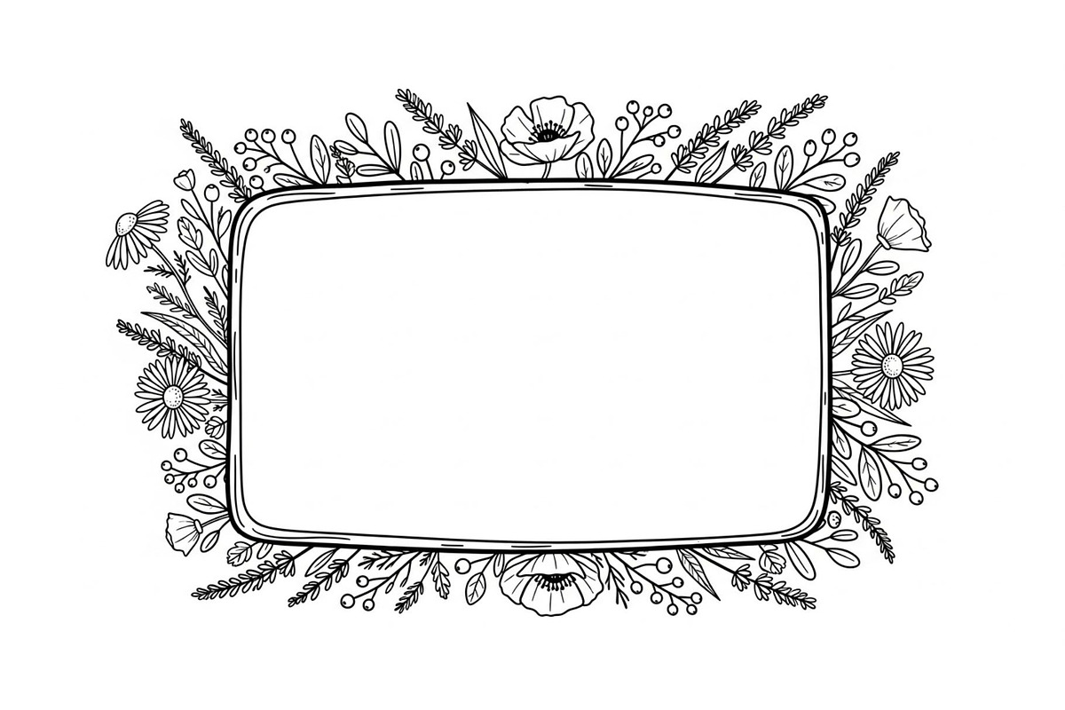Rustic Floral Frame SVG Bundle, an Illustration by jahid234 (Photo 29 of 31)