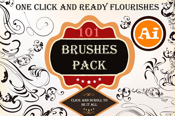 Big set of floral brushes preview 2