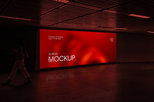 Realistic Large Screen Mockup