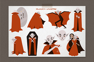 Bloody Vampire Halloween Clipart