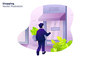 Shopping - Vector Illustration