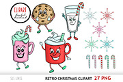 Retro Christmas Clipart 1950s, an Illustration by SLS Lines (Thumbnail 3 of 7)