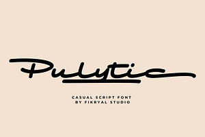 Pulytic - Casual Script Font, a Script Font by Fikryal Studio