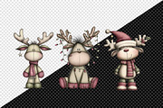 Whimsical Christmas Reindeer Clipart, an Illustration by Creative Art (Thumbnail 12 of 13)