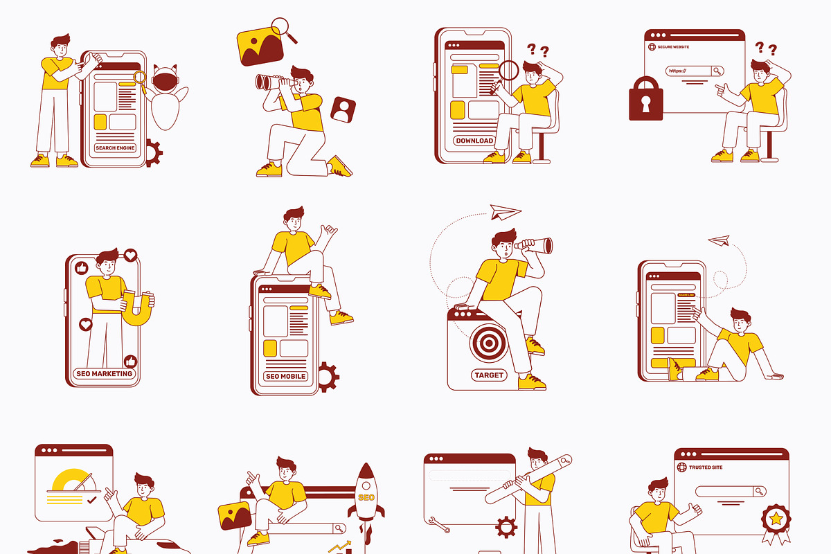 SEO Website Optimization, an Illustration by orenjidesign (Photo 7 of 8)