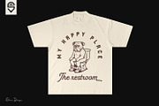 Funny Bulldog Restroom T-shirt, a Graphic by shaondesigns (Thumbnail 4 of 4)