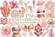 Rose Gold Winter Collection PNG Clip, an Illustration by Sublimation Artist (Thumbnail 1 of 6)