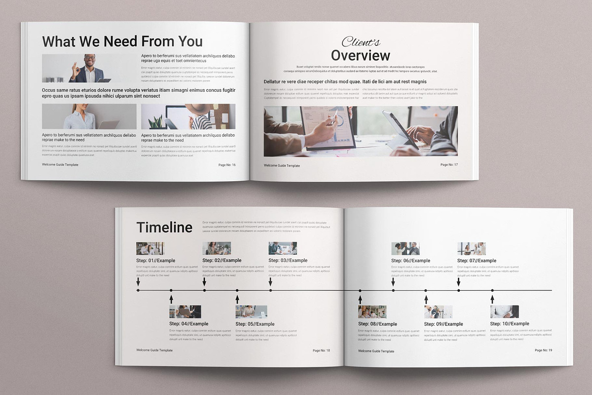 Welcome Guide Template Landscape, a Brochure Template by E-Type