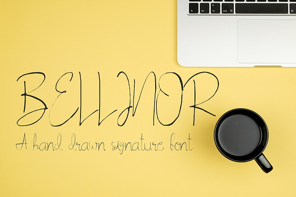 Bellinor A Hand Drawn Signature Font preview 7