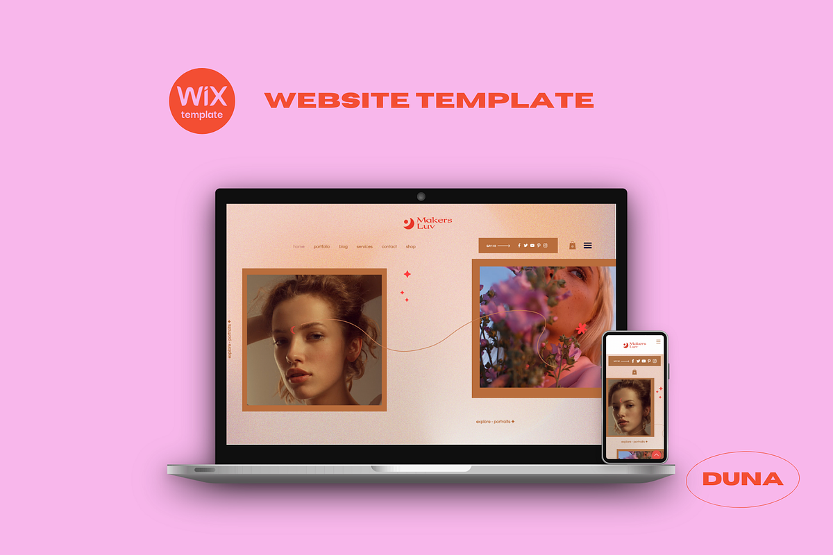 MAKERSLUV: Wix Website Template, a Websites & App Template by dunagency (Photo 2 of 9)