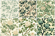 Green Chinoiserie Digital Paper, a Texture Graphic by CitraGraphics (Thumbnail 3 of 9)