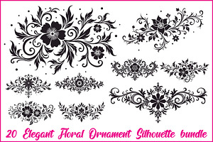 Ornamental Flower Designs, an Illustration by yasushie