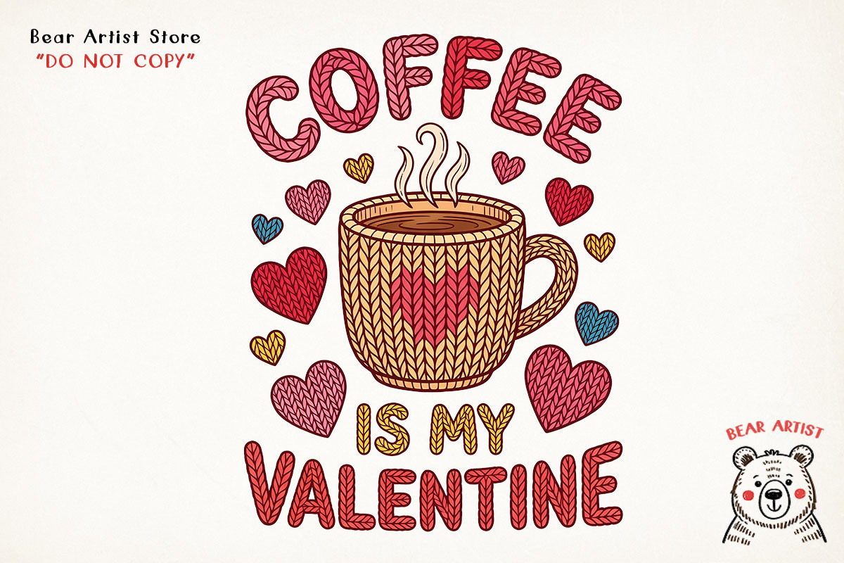 Valentine Crochet Coffee Sublimation, an Illustration by GlitterCraft (Photo 16 of 41)