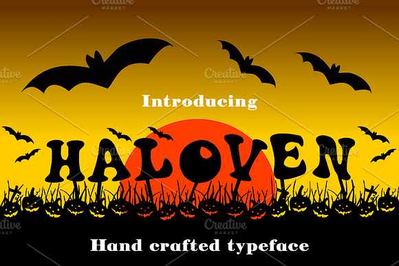 Haloven font preview 6