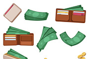 Cash, open wallets, banknotes, a Finance Illustration by Things for designers (Thumbnail 3 of 3)