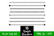 18 Simple Shape Line Dividers, a Graphic by The Digital Download Shop (Thumbnail 1 of 2)