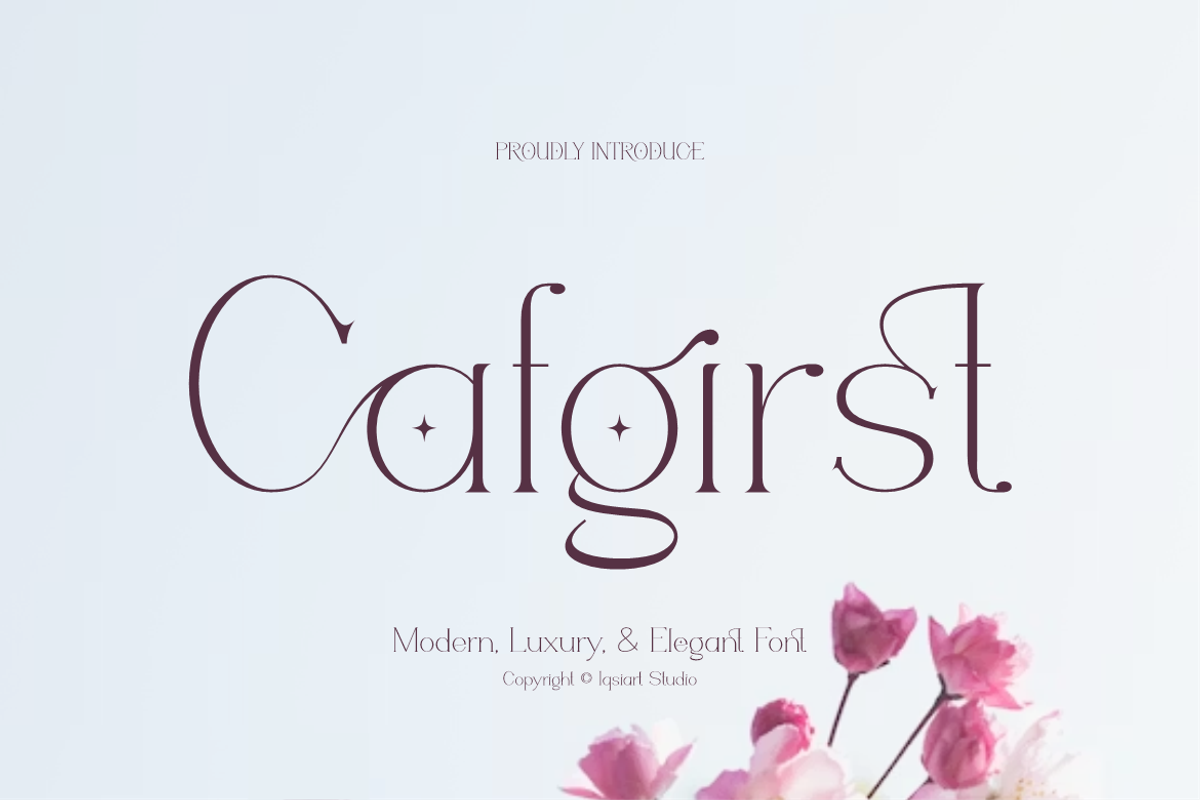 Cafgirst - Luxury Font, a Serif Font by Iqsiart Studio (Photo 1 of 16)