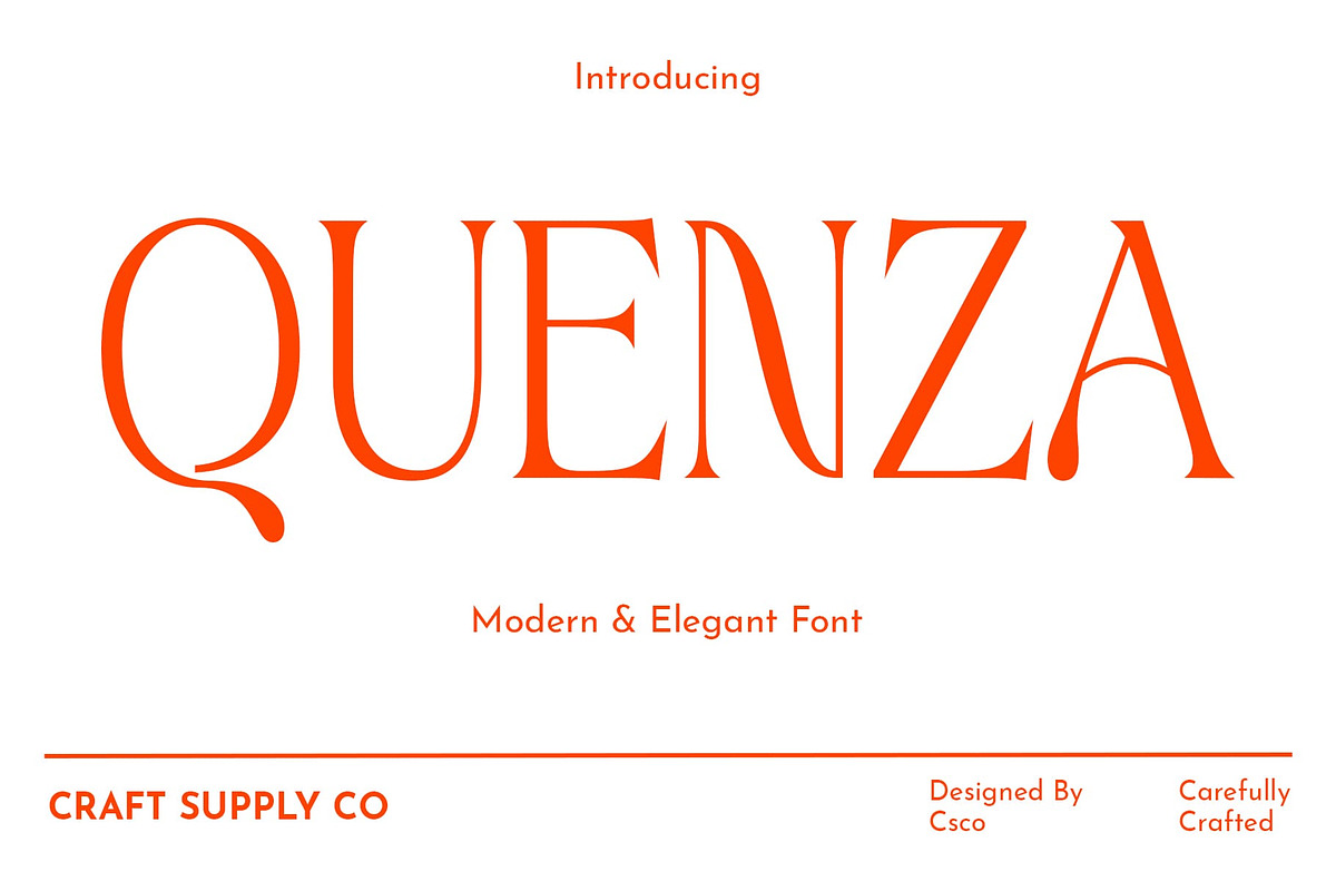 Quenza – Modern Serif, a Serif Font by Craft Supply Co. (Photo 1 of 8)
