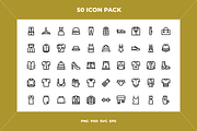 Clothes icons, an Outline Icon by Wencory (Thumbnail 1 of 2)