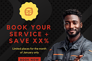 CAR MECHANIC INSTAGRAM POSTS RED, a Social Media Template by Daring Digies (Thumbnail 7 of 8)