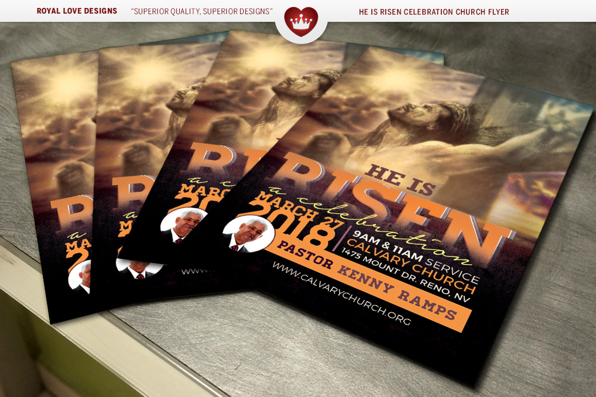 He is Risen Celebration Church Flyer, a Flyer Template by Royallove (Photo 3 of 3)