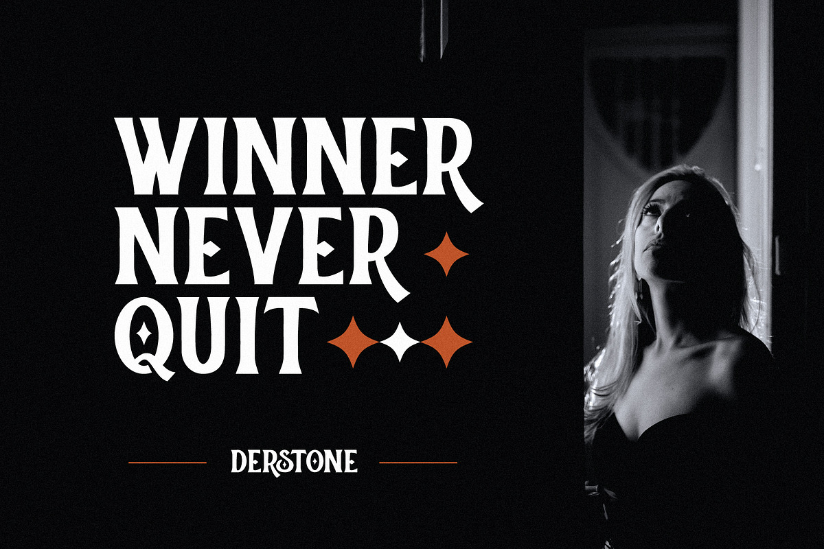 Derstone - All Caps Display Serif, a Serif Font by Lettermine (Photo 3 of 9)