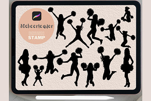 Cheerlead Stamps, Procreate Stamps,