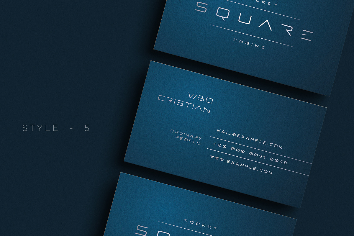 Stylist Blue Business Card Template, a Business Card Template by Ctrl space studio (Photo 6 of 6)