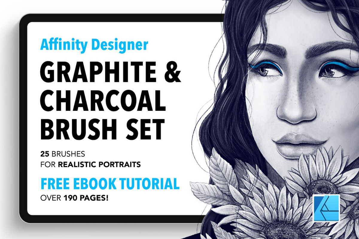 25 Graphite Affinity Brushes, a Brush Add-On by Riveros Illustration (Photo 1 of 10)