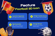 Football & Soccer 3D Icon Pack, an Environmental 3D Model by orenjidesign (Thumbnail 2 of 8)