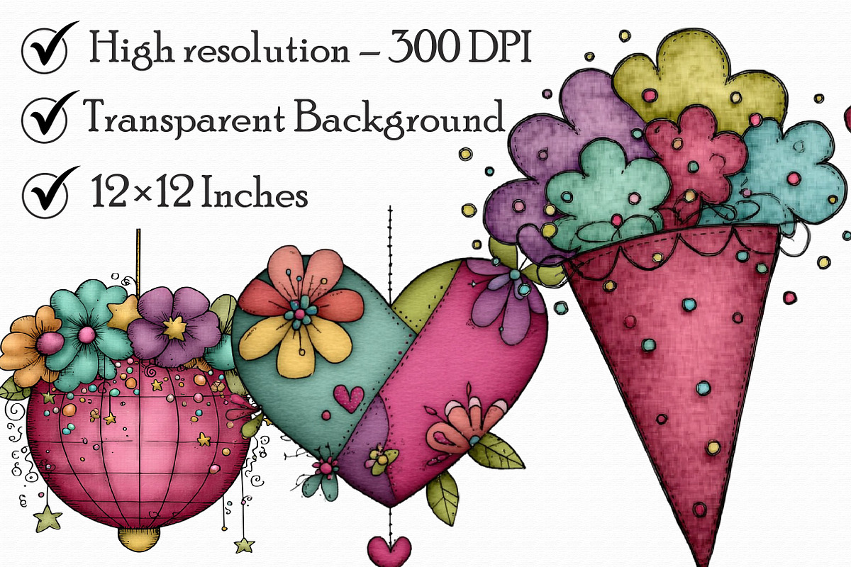 Girly Happy New Year Clipart, an Illustration by Libby Wishes (Photo 3 of 6)