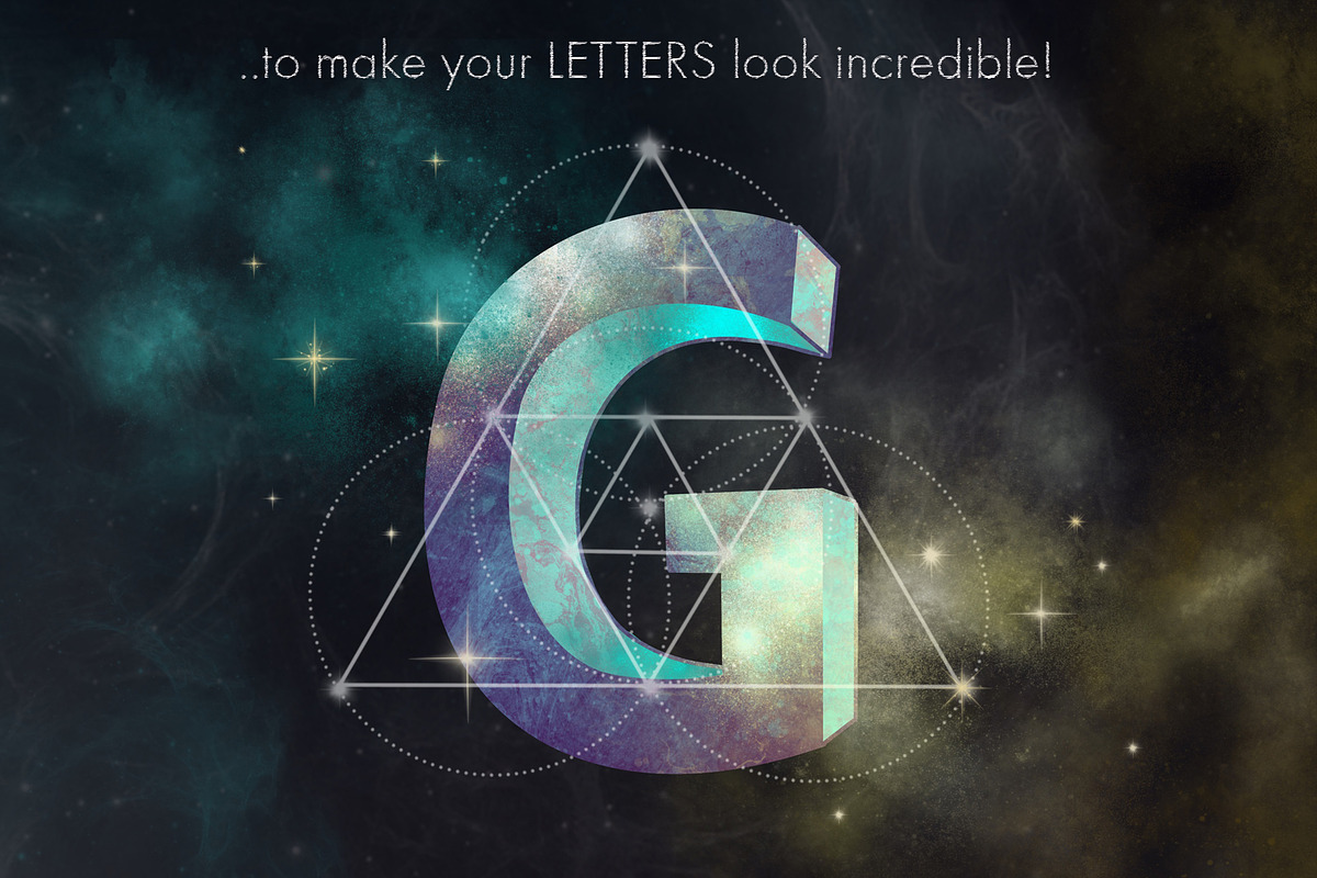 Procreate Galactic Lettering Bundle preview 8