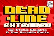 Deadline Extended ultrawide 3D font, a Font by Comicraft Fonts (Thumbnail 1 of 6)